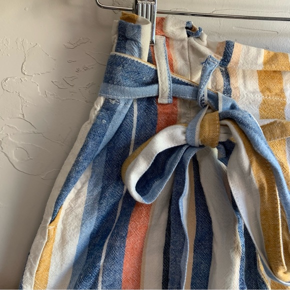 Mason & Belle Striped Linen Blend Shorts Size M - Picture 7 of 7